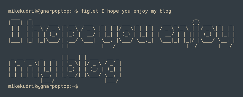 Visual demonstration of FIGlet